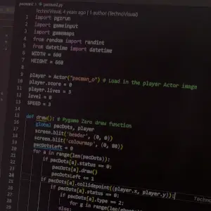 Python code voor een spel Met python leer je echt programmeren. De mogelijkheden zijn dan ook eindeloos.